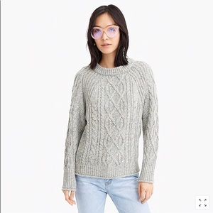 J Crew NWT Donegal Cable Knit Sweater